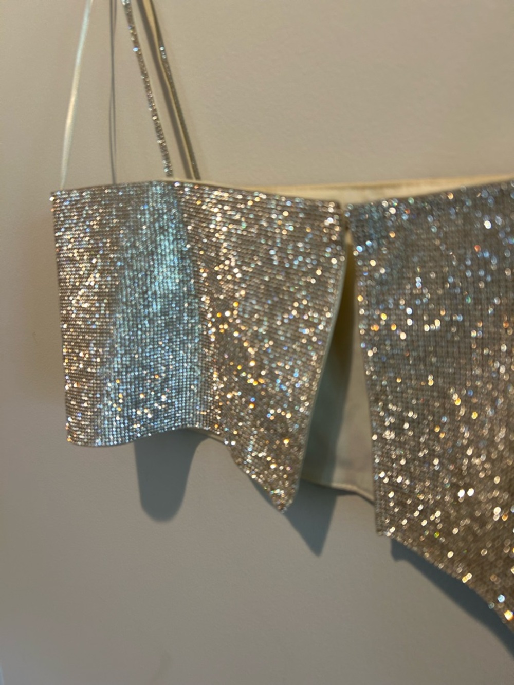 Zara Embellished Rhinestone Crop Top - Picture 4 of 5